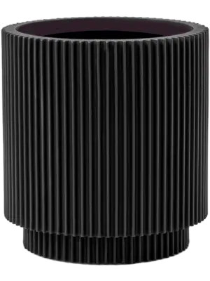 Vase Cylinder Intense Black