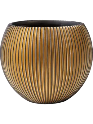 Vase Ball Black Gold