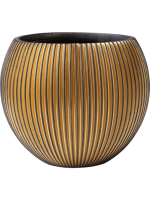 Vase Ball Black Gold