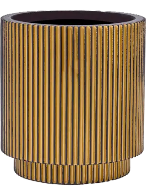 Vase Cylinder Black Gold