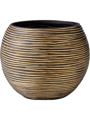 Vase Ball Black Gold