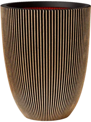 Vase Elegant Low Black Gold