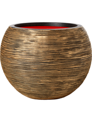 Vase Ball Black Gold