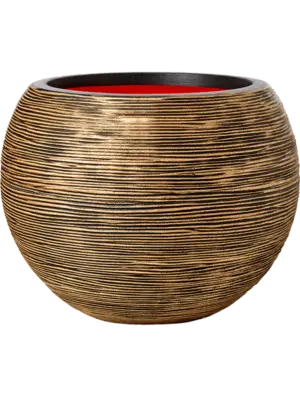 Vase Ball Black Gold