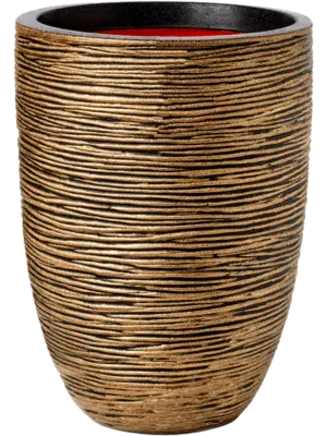 Vase Elegant Low Black Gold