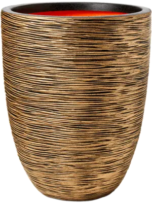 Vase Elegant Low Black Gold