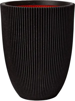 Vase Elegant Low Black