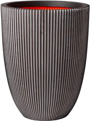 Vase Elegant Low Anthracite