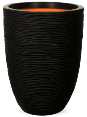 Vase Elegant Low Black