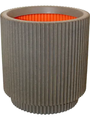 Vase Cylinder Warm Taupe