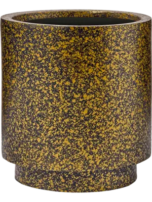 Vase Cylinder Black Gold