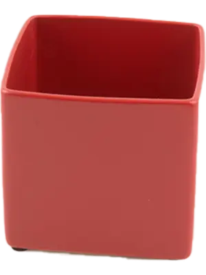 Square Minipot Red