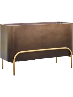 Rectangle Low Matt Coffee ( + voet)