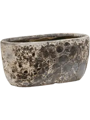 Oval Relic Black (glazed inside)