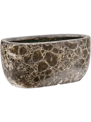 Oval Relic Black (glazed inside)