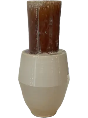Vase Reactive Natural Brown