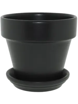 Pot & Saucer Matt Anthracite