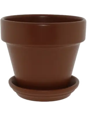 Pot & Saucer Matt Terra