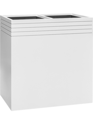 Rectangle Matt White (with liner and wheelplate)