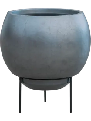 Globe Elevated Matt Silver Blue (with liner + foot)