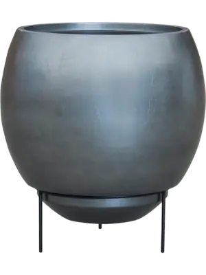 Globe Elevated Matt Silver Blue (with liner + foot)