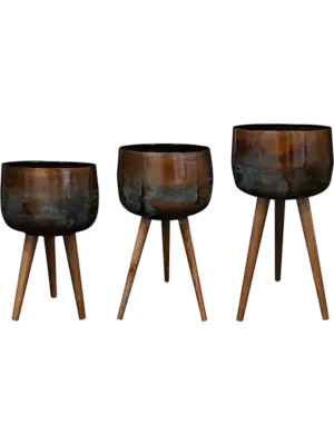 Pot On Feet Mystic Blue (set of 3)