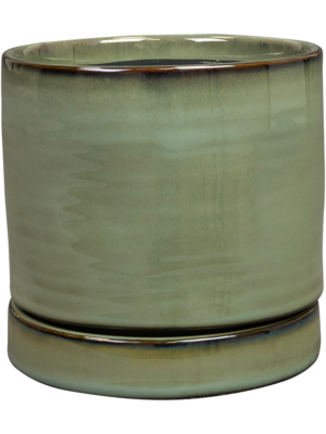 Pot With Saucer Sea Green