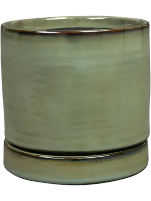 Pot With Saucer Sea Green