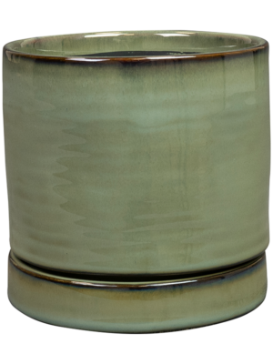 Pot With Saucer Sea Green