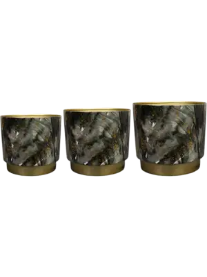 Pot Shadow Gold (set of 3)