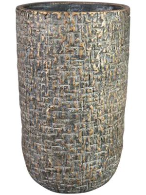 Pot Tall Shiny Earth