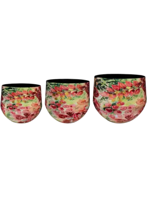 Pot Rose Rouge (set of 3)