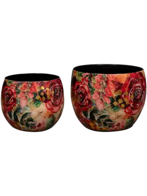 Pot Rose Rouge (set of 2)