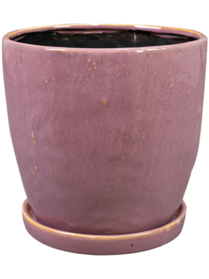 Pot With Saucer Mauve