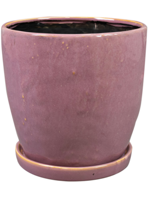 Pot With Saucer Mauve