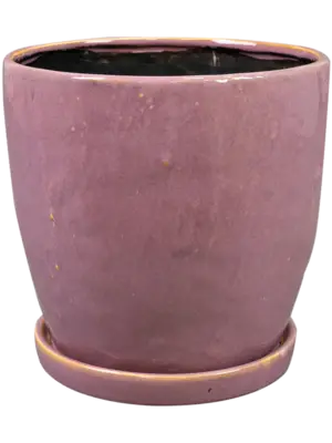Pot With Saucer Mauve