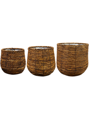 Pot Corn Brown (set of 3)