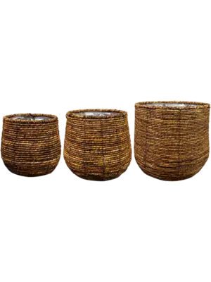 Pot Corn Brown (set of 3)