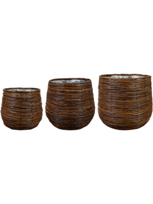 Pot Willow Brown (set of 3)