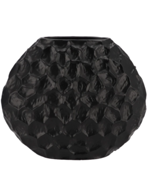 Oval Vase Black Structure