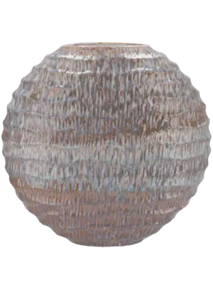 Oval Vase Grey Active Glaze Wave