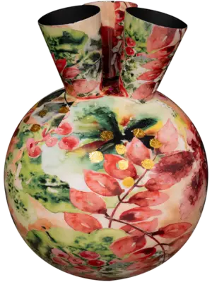 Tulips Vase Rose Rouge